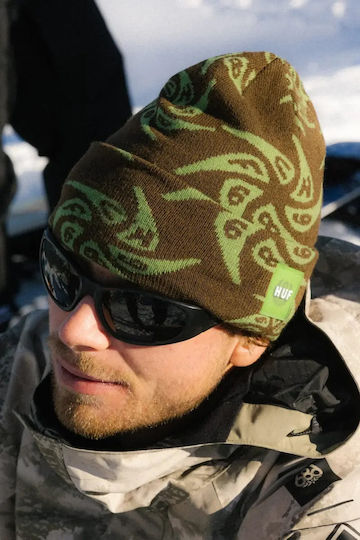 Beanie Unisex Beanie Knitted in Green color