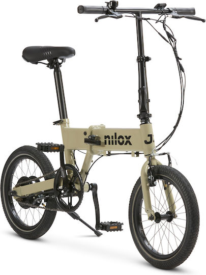 Nilox J2 16" Beige Foldable City Electric Bicycle