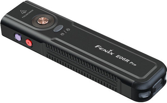 Fenix Pro Wiederaufladbar Taschenlampe LED UV IP66 mit maximaler Helligkeit 1600lm Schwarz