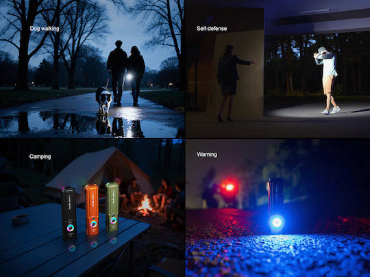 Fenix Pro Wiederaufladbar Taschenlampe LED UV IP66 mit maximaler Helligkeit 1600lm Schwarz