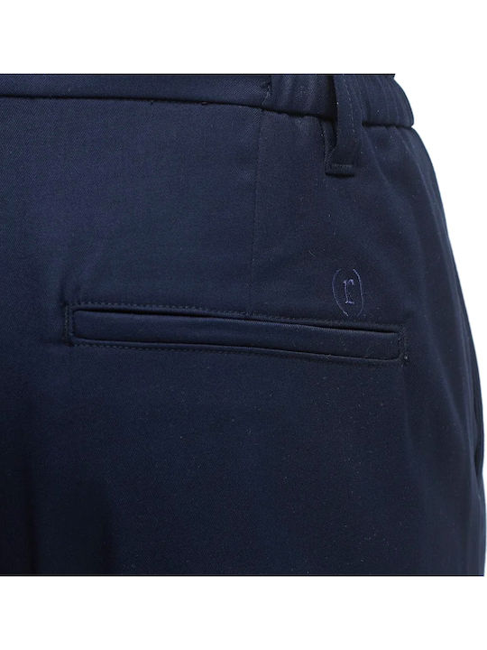 Izumo Men's Chinos Elastic in Straight Leg Style Blue