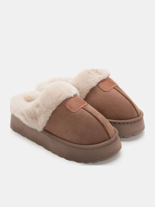 Closed Women's Slippers Brown