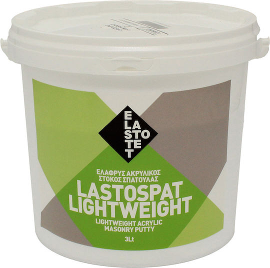 Elastotet Lastospat Lightweight Αφρόστοκος Έτοιμος Λευκός 3lt