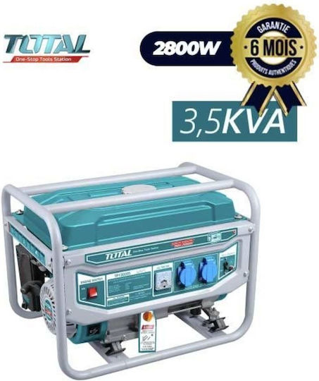 Total Generator Gasoline Four-stroke with Handle and Maximum Power 1.5kVA