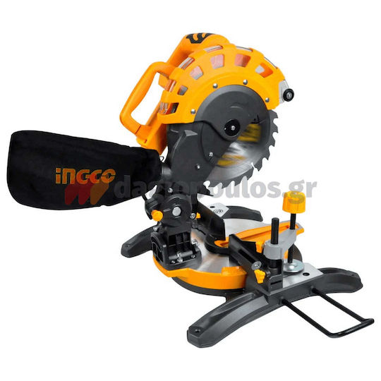 Ingco Miter Saw Electric with Power 1400W, Cutting Disc Diameter 210mm & Cutting Speed 5000rpm