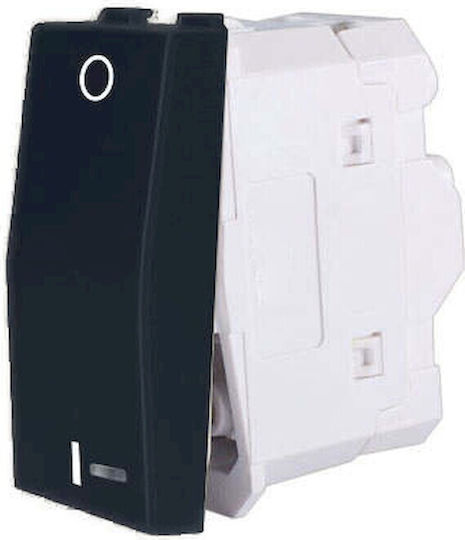 Geyer Recessed Wall Switch Commands One-Way without Frame Black