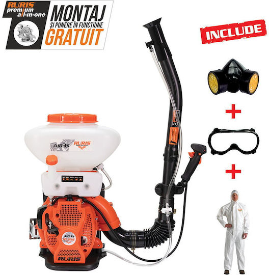 Ruris Pulverizator cu rucsac Benzină 3hp cu Capacitate 16lt