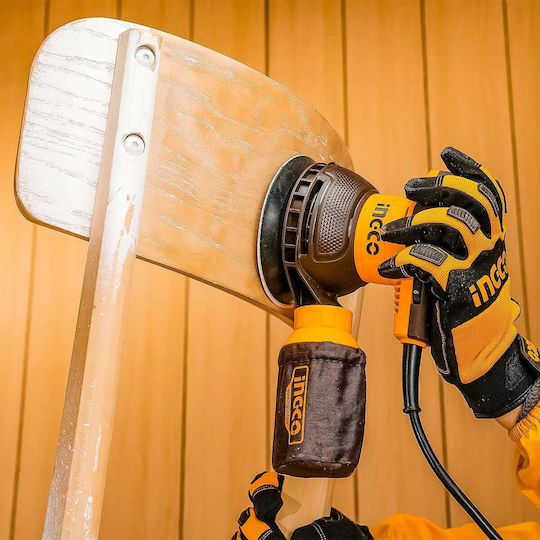Ingco Electric Eccentric Sander 125mm Electric 320W with Speed Control and with Suction System