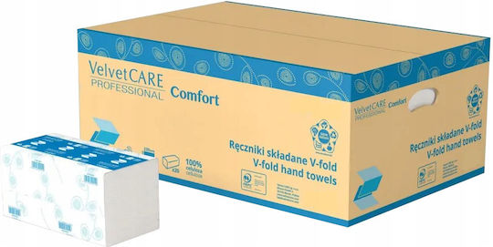 Velvet Care Prosoape De Hârtie Albe Zz Celuloză 3000 Buc 2 Straturi