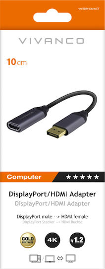 Vivanco Convertor DisplayPort masculin în HDMI feminin 1buc