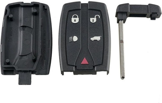 Techstar Car Key Case Compatible Land Rover Freelander 5 Buttons Blade