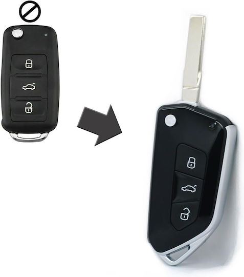 Volkswagen Carcasă cheie auto cu lamă fără butoane pentru Skoda / Audi / VW / Scaun