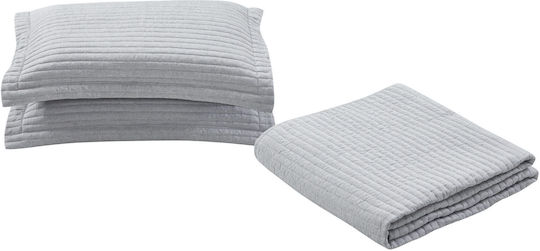 Liolios Home Tagesdecke Anderthalbbetten Lt Grey 180x240cm