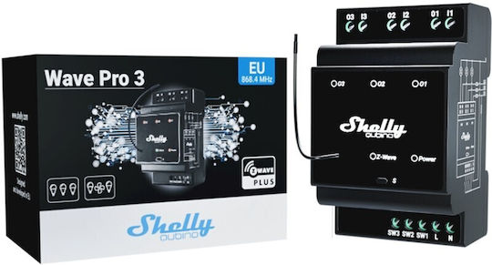Shelly Wave Pro 3 Διακόπτης Ράγας 16A