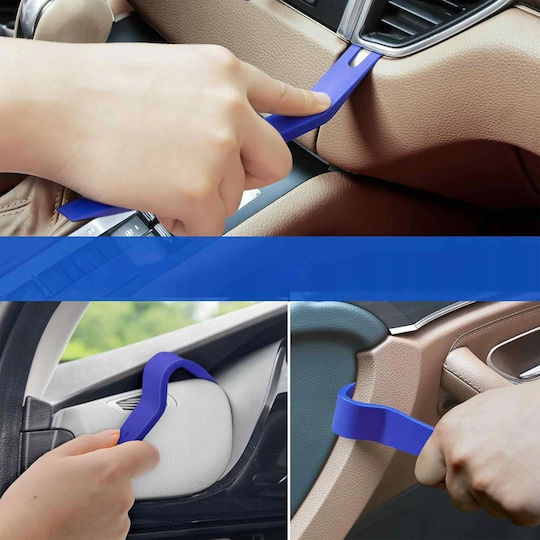 Set 46 Unelte Pentru Demontare Interior Auto Newevo Husă De Depozitare Robust Durabile Depozitare Ușoară Rezistente La Coroziune Uși Bord Audio Tapițerie Ornamente Albastre
