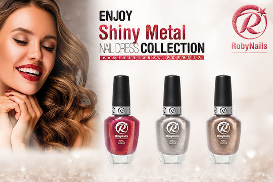 Nail Dress Shiny Metal Collection Limited Edition Roby Nails