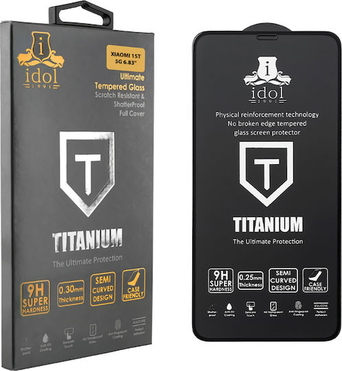 Idol 1991 0.25mm Full Glue Tempered Glass Black Compatible with Redmi 15C 5G