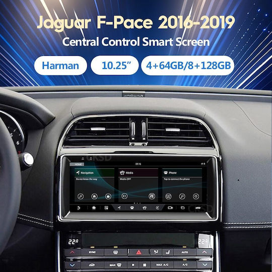 Bizzar Car Audio System for Jaguar F-Pace 2016-2019 (Bluetooth/USB/WiFi/GPS/Apple-Carplay/Android-Auto) with Touch Screen 10.25"