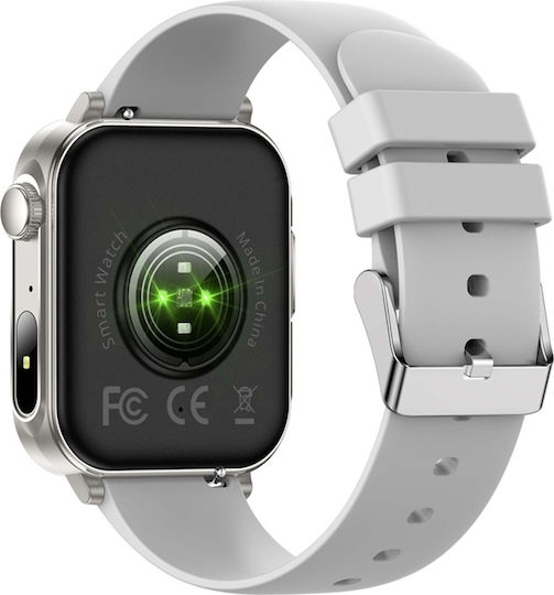 Colmi P80 Edelstahl Smartwatch mit Pulsmesser (Silver)