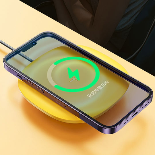 WK Ασύρματος Φορτιστής (Qi Pad) 15W Κίτρινος (WP-U165)