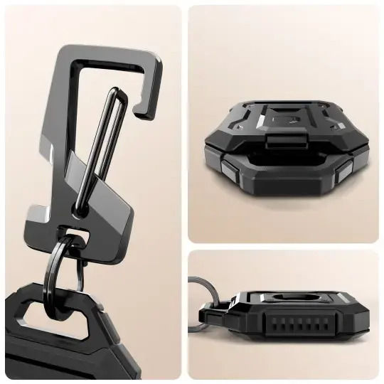 Tech-Protect Kevlar Pro Case for AirTag in Black color