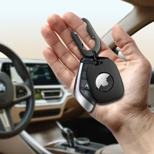 Tech-Protect Velar Fall für AirTag in Schwarz Farbe