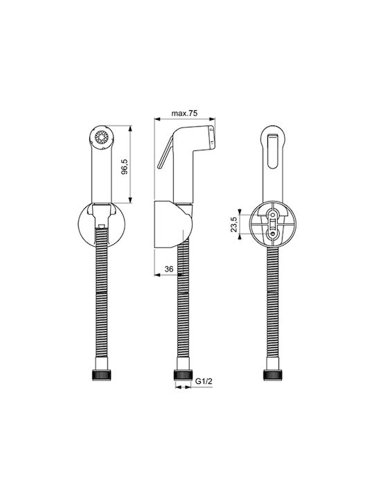 Vinci Wandmontage Satz Bidet Silber