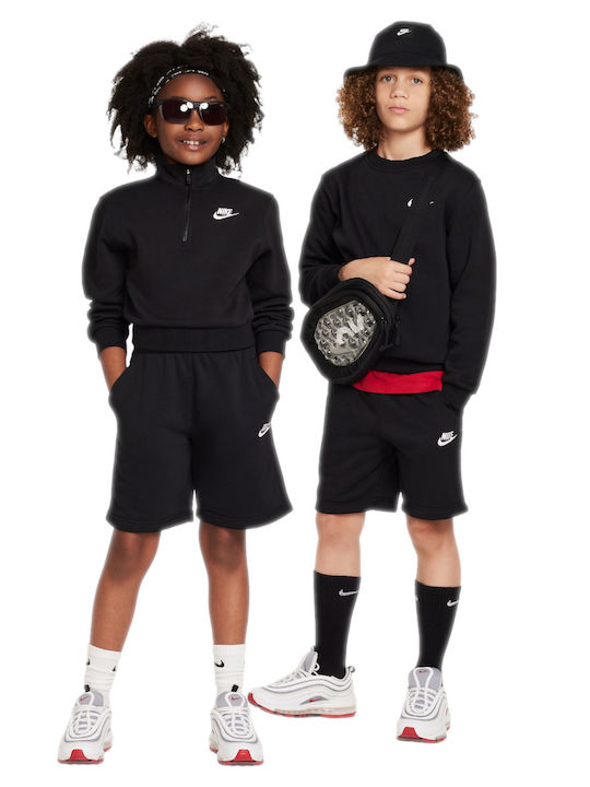 Детски шорт/бермуда Спортен Текстил Sportswear Club Fleece Черен