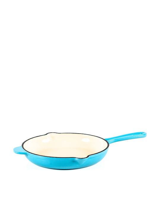 Lätt Home Azur Gusseisen Pfanne mit Emaille Innenbeschichtung 22cm