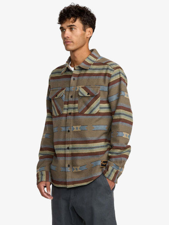 Long-sleeved Flannel Shirt Mushroom