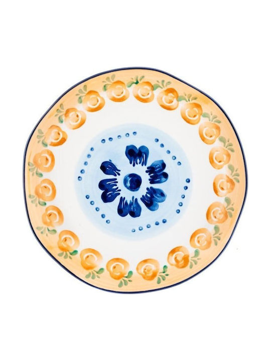 Björn Farfurie Deșert din Porțelan Multicolor cu Diametru 20cm 4buc