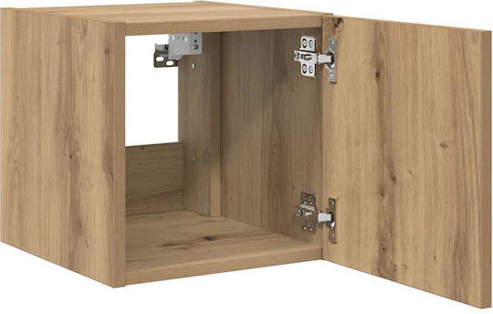 Nachttisch Fernseher Wand Braun 30.5x35x30cm
