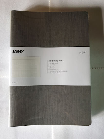 Lamy Softcover Σετ 3 Σημειωματάρια A5 32 Φύλλων Καρέ Γκρι