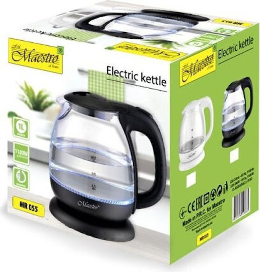 Maestro Fierbător 1lt 1100W Negru