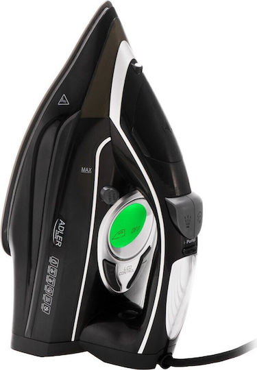 Adler Steam Iron 3000W with Ceramic Plate and Continuous Steam Supply 65g/min