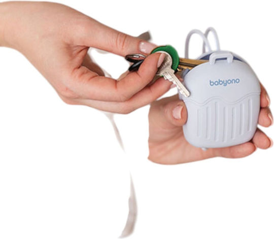 Babyono Case Pacifier made of Silicone Light Blue