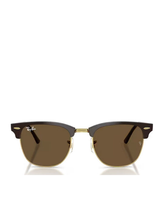 Ray Ban Clubmaster Unisex Sunglasses with Brown Frame and Brown Lens RB3016 687853