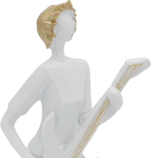 Polyresin Tischdekoration 15x6,5x26 cm Gitarre Keskor 67337