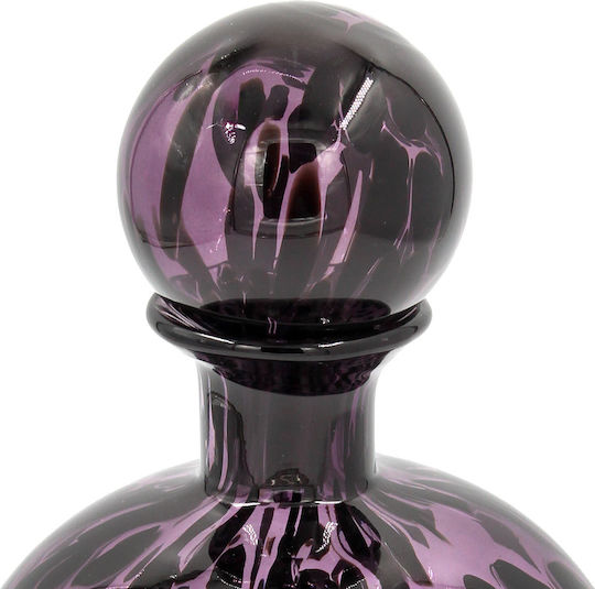 Keskor Βάζο Γυάλινο Μωβ Φ18xΥ26cm