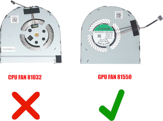 Ανεμιστηράκι Laptop Gpu Cooling Fan Dell Precision 7560 7550 M7550 Eg75070s1-c520-s9a 0x2hk8 X2hk8 8knvx Cd6wc M06d7 4pin Κωδ.81550