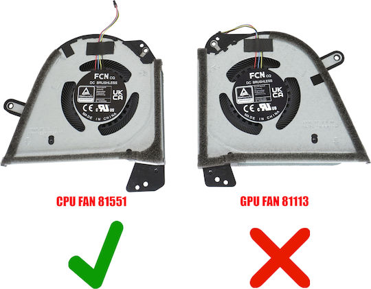 Ανεμιστηράκι Laptop Cpu Cooling Fan Asus Rog Zephyrus M16 Gu603zm Gu603zx Gu603ze Gu603zw Gu603zm-k8023w Gu603zm-k8057w Gu603zx-k8001w 13nr08r0t02111 Dfsck221051824-fp9r 6033b0113701 4pin Κωδ.81551