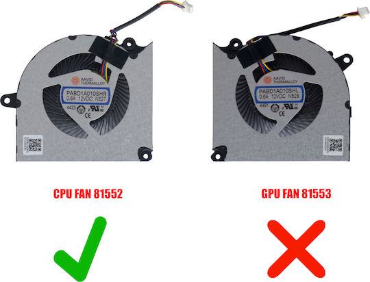 Ανεμιστηράκι Laptop Cpu Cooling Fan Msi Pulse 16 Ai C1v C1vfkg C1vgkg Pabd1a010shr-n527 Ms-15p3 4pin Κωδ.81552