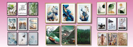 Decowalls Kids Wall Art with Black Frame from Wood 70x100cm