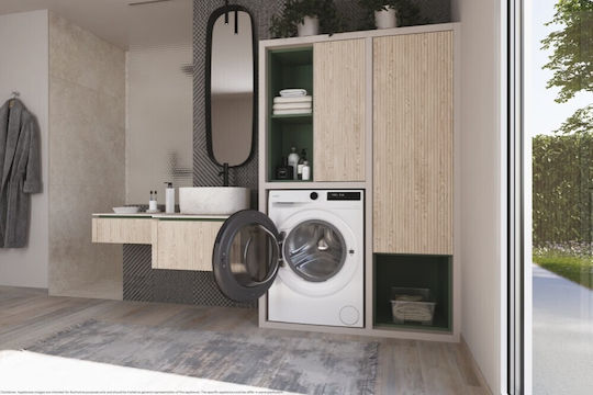 Candy Πλυντήριο Ρούχων 8kg 1400 Στροφών AI Silent Motion BP 48SBL6-S