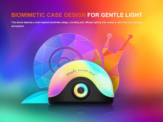 Fenix CL20R V2 Led Rechargeable Lantern for Camping with Flashlight 300 Lumen White