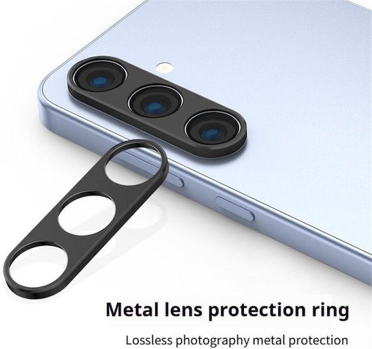 Lens Camera Protection Metal Frame Black for the Samsung Galaxy S25 5G