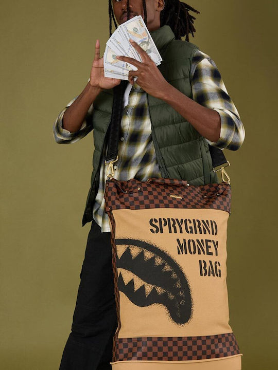 Sprayground Money Schulranzen Schulter Braun
