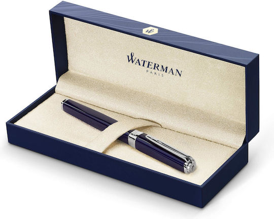Waterman Exception Slim Πένα Γραφής Fine Μπλε από Ορείχαλκο με Μπλε Μελάνι