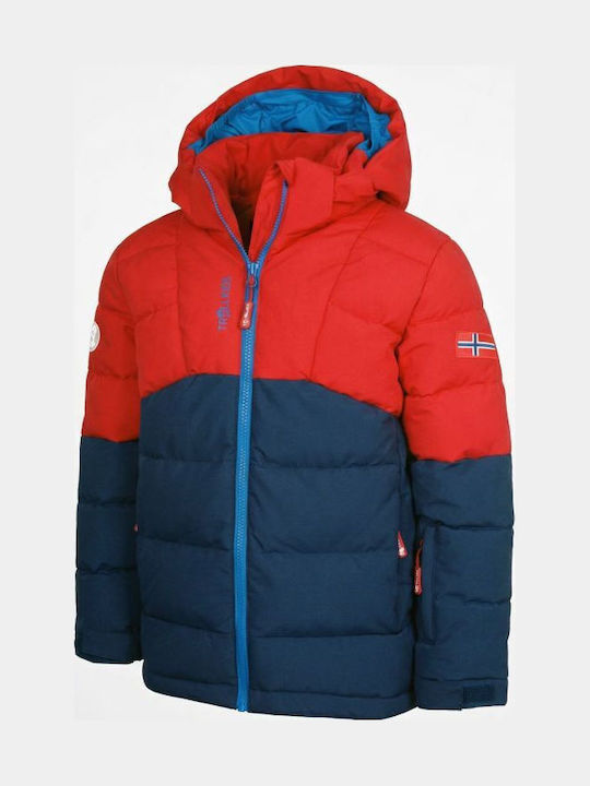 Wasserdicht Kinder Sportjacke Winddicht mit Kapuze Marineblau