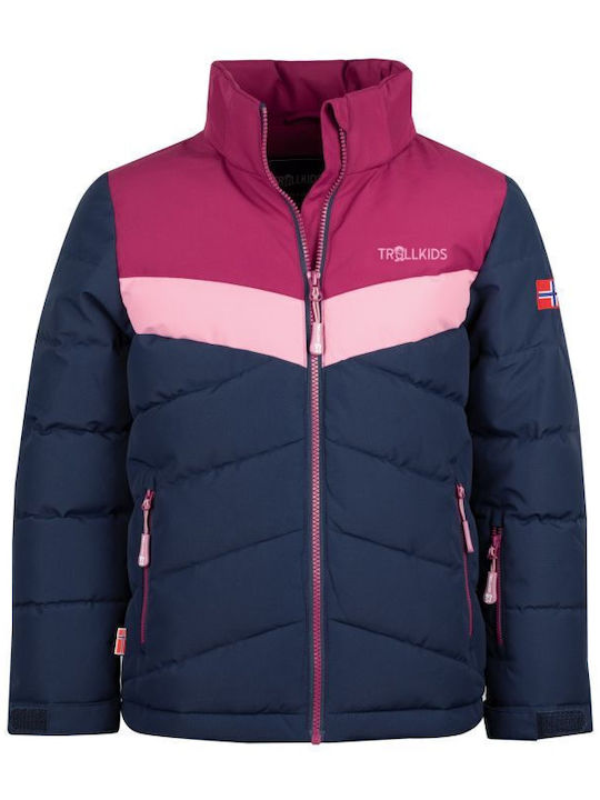 Wasserdicht Kinder Freizeitjacke mit Kapuze Marineblau